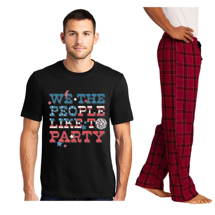 We The People Like To Party Retro 4th Of July Day Gift Pajama Set