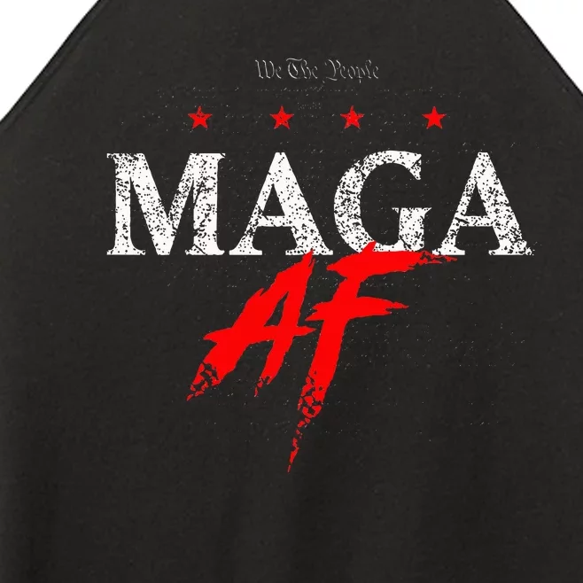 We The People Maga Af Women’s Perfect Tri Rocker Tank