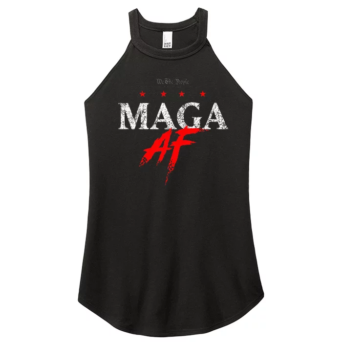 We The People Maga Af Women’s Perfect Tri Rocker Tank