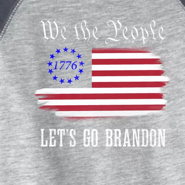 We The People LetS Go Brandon American Flag Gift Toddler Fine Jersey T-Shirt