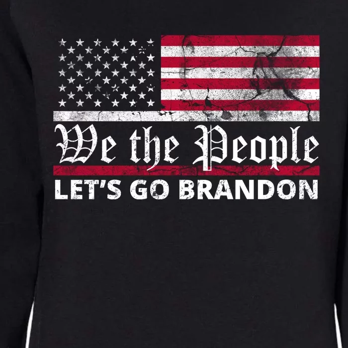 We The People Let's Go Brandon Patriotic Womens California Wash Sweatshirt