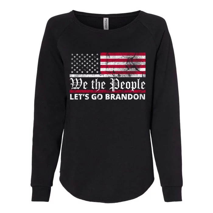 We The People Let's Go Brandon Patriotic Womens California Wash Sweatshirt