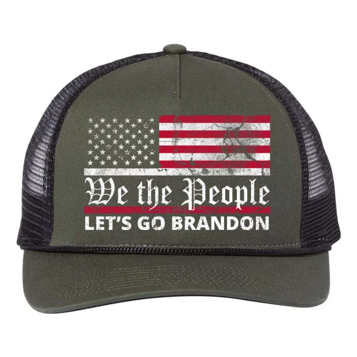 We The People Let's Go Brandon Patriotic Retro Rope Trucker Hat Cap