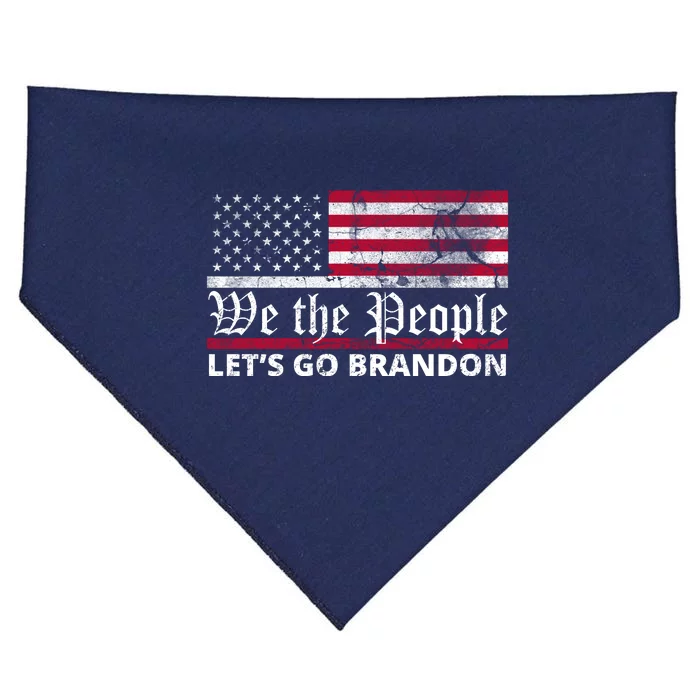 We The People Let's Go Brandon Patriotic USA-Made Doggie Bandana