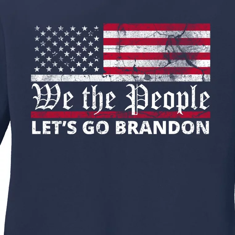 We The People Let's Go Brandon Patriotic Ladies Long Sleeve Shirt