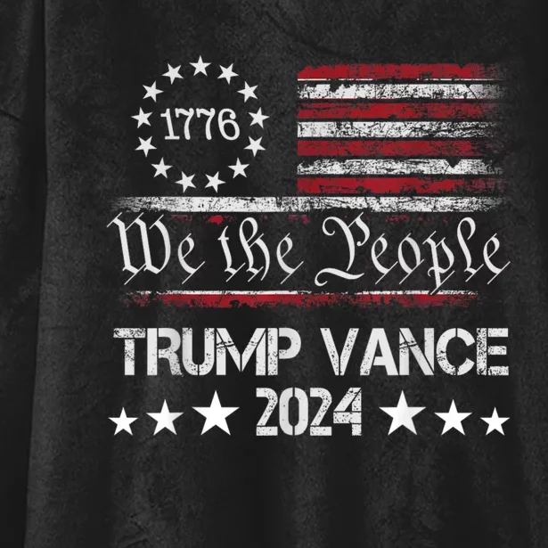 We The People Trump Vance 2024 Hooded Wearable Blanket