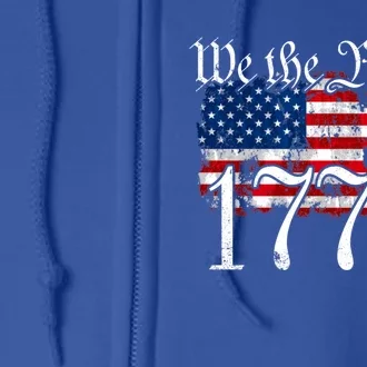 We The People 1776 U S Constitution Freedom American Flag Gift Full Zip Hoodie