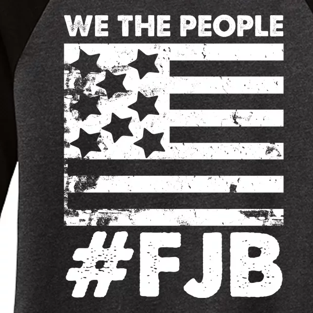 We The People #FJB Women's Tri-Blend 3/4-Sleeve Raglan Shirt