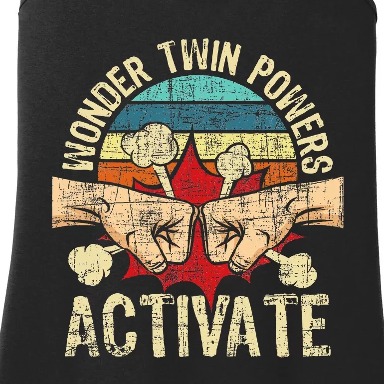 Wonder Twin Powers Activate Twins Brother Sister Sibling Ladies Essential Tank