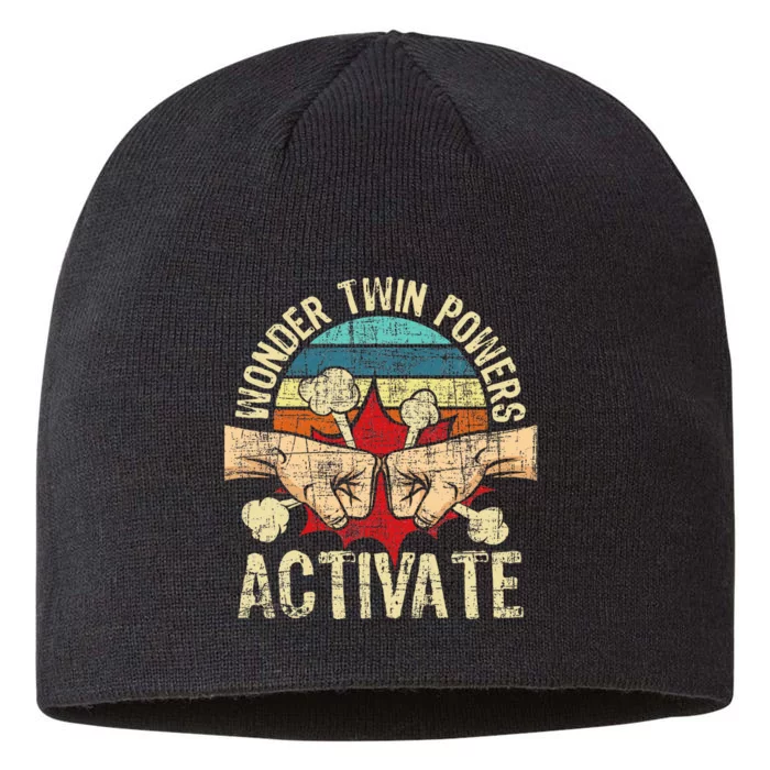 Wonder Twin Powers Activate Twins Brother Sister Sibling 8 1/2in Sustainable Knit Beanie