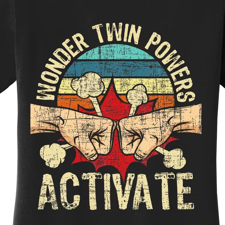 Wonder Twin Powers Activate Twins Brother Sister Sibling Women's T-Shirt