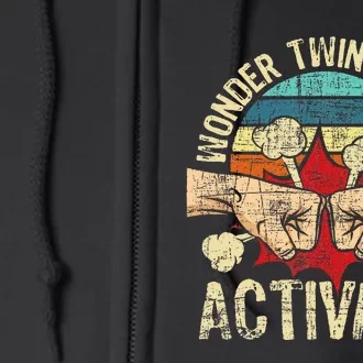 Wonder Twin Powers Activate Twins Brother Sister Sibling Full Zip Hoodie