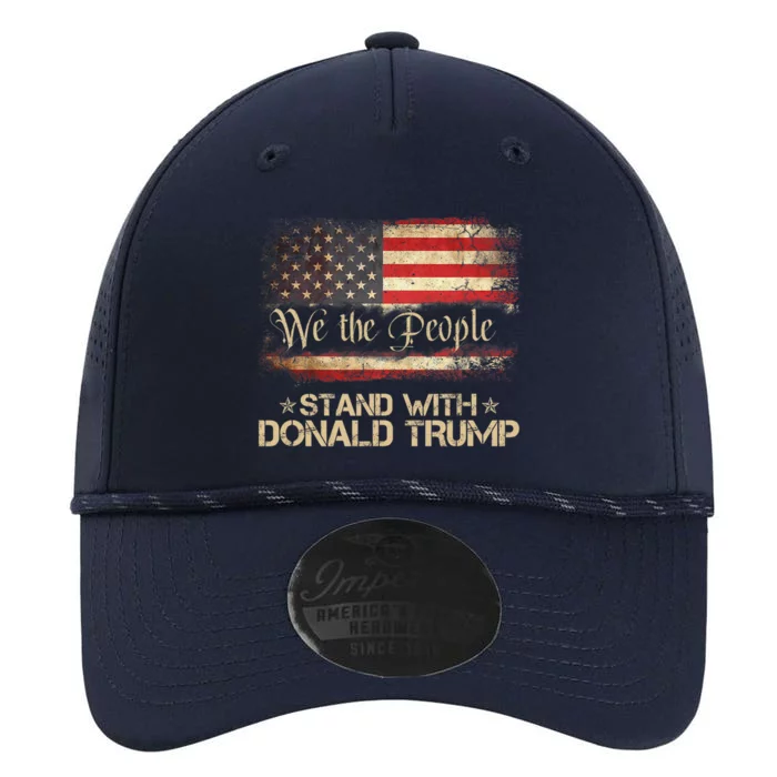 We The People Stand With Donald Trump 2024 American Flag Performance The Dyno Cap