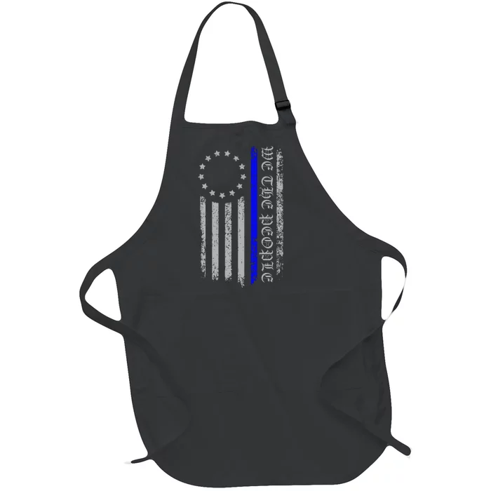 We The People Thin Blue Line Betsy Rose Full-Length Apron With Pocket