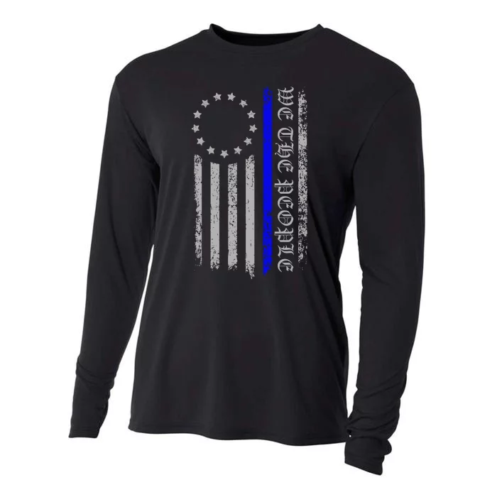 We The People Thin Blue Line Betsy Rose Cooling Performance Long Sleeve Crew