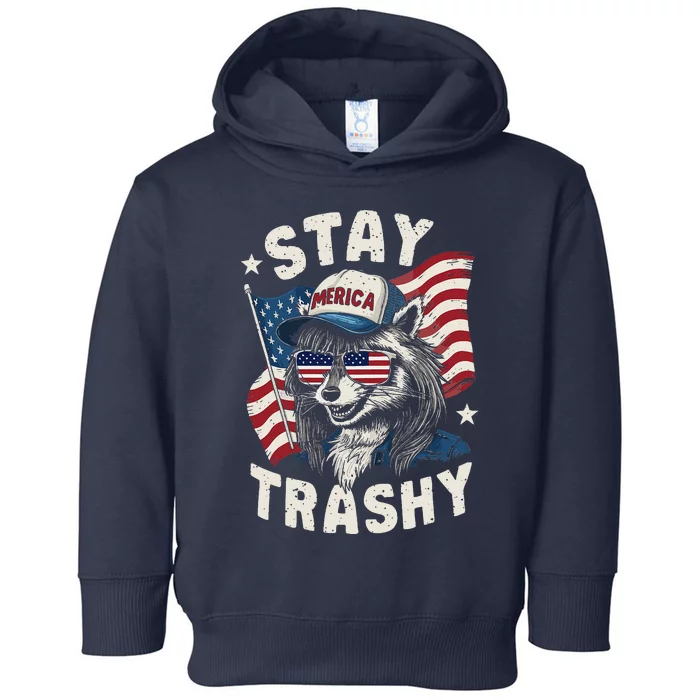 White Trash Party Attire Redneck Raccoon Stay Trashy Usa Toddler Hoodie