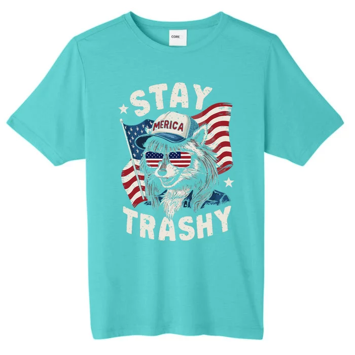 White Trash Party Attire Redneck Raccoon Stay Trashy Usa ChromaSoft Performance T-Shirt