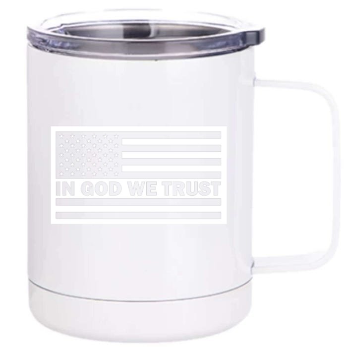 We The People In God We Trust Christian American Flag Usa Gift Front & Back 12oz Stainless Steel Tumbler Cup