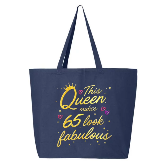 Wo This Queen Makes 65 Look Fabulous 65th Birthday 25L Jumbo Tote