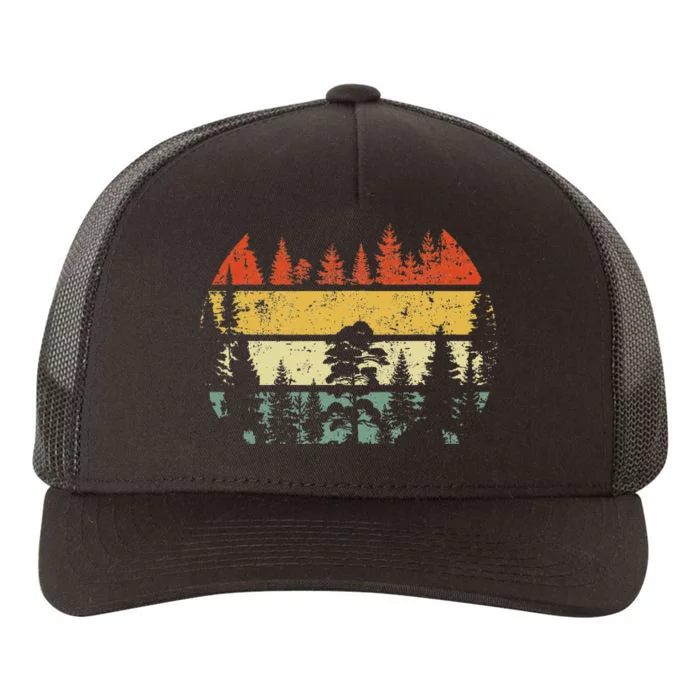 Wildlife Trees Retro Forest Outdoors Nature Yupoong Adult 5-Panel Trucker Hat