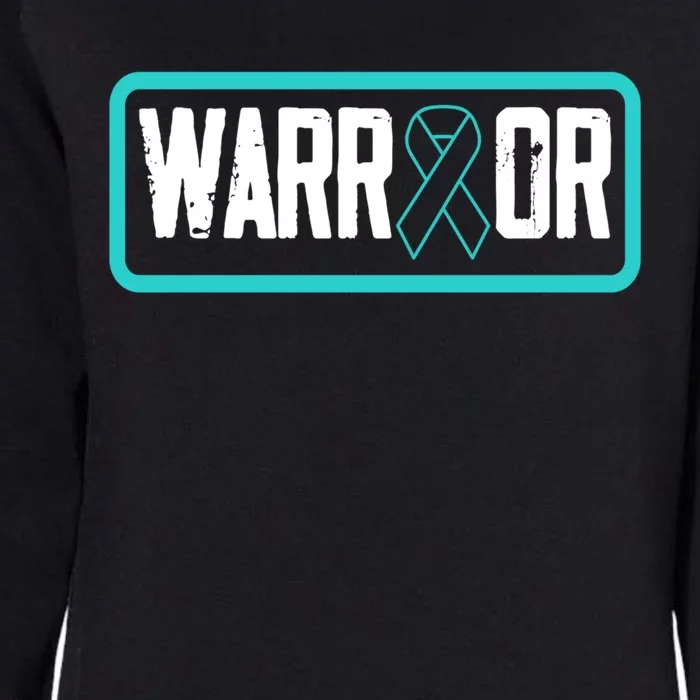 Warrior Teal Ribbon Ptsd Awareness Support Gift Womens California Wash Sweatshirt