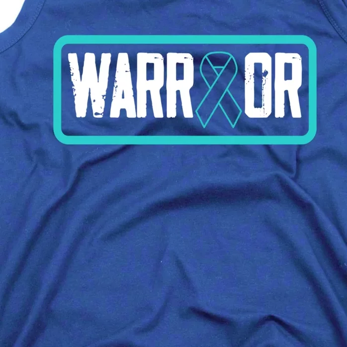 Warrior Teal Ribbon Ptsd Awareness Support Gift Tank Top