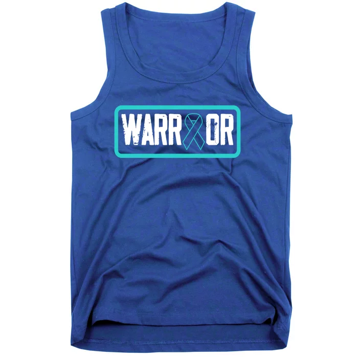 Warrior Teal Ribbon Ptsd Awareness Support Gift Tank Top