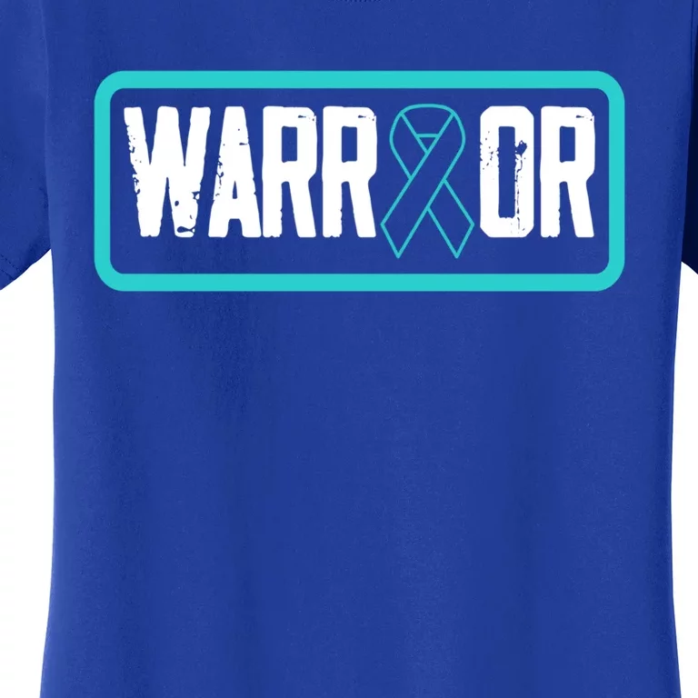 Warrior Teal Ribbon Ptsd Awareness Support Gift Women's T-Shirt