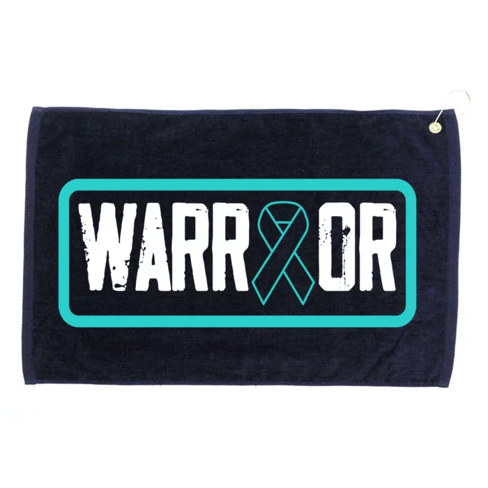 Warrior Teal Ribbon Ptsd Awareness Support Gift Grommeted Golf Towel