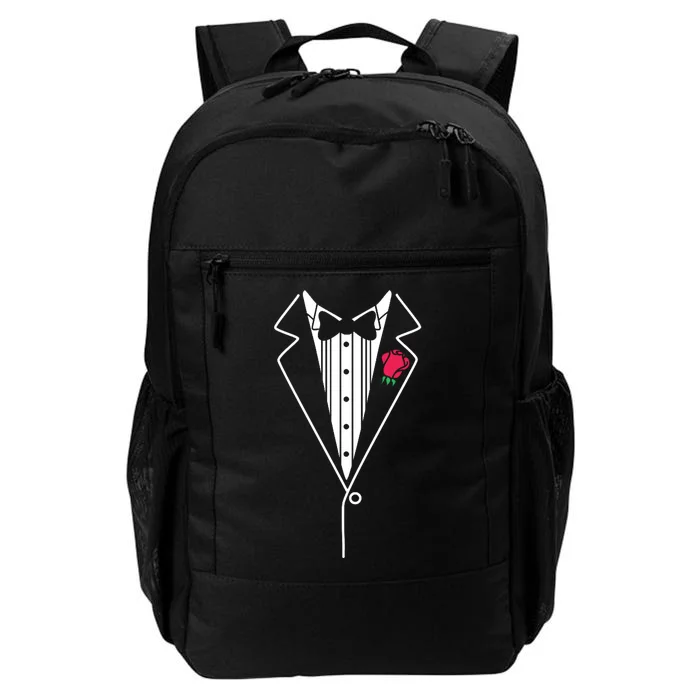 Wedding Tuxedo Red Rose Suit Daily Commute Backpack