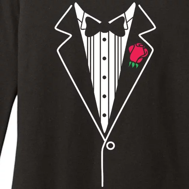 Wedding Tuxedo Red Rose Suit Womens CVC Long Sleeve Shirt