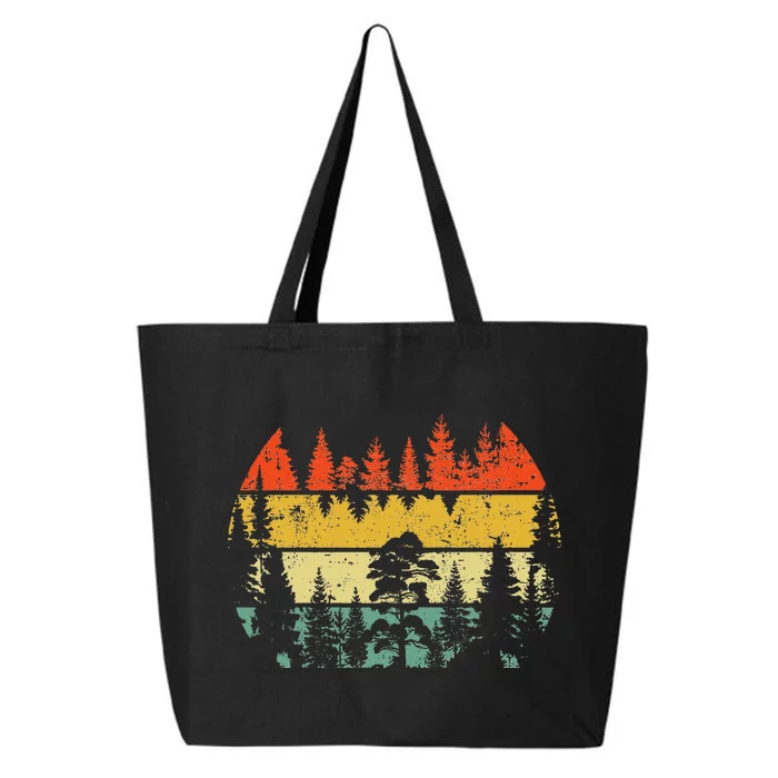 Wildlife Trees Retro Forest Outdoors Nature 25L Jumbo Tote