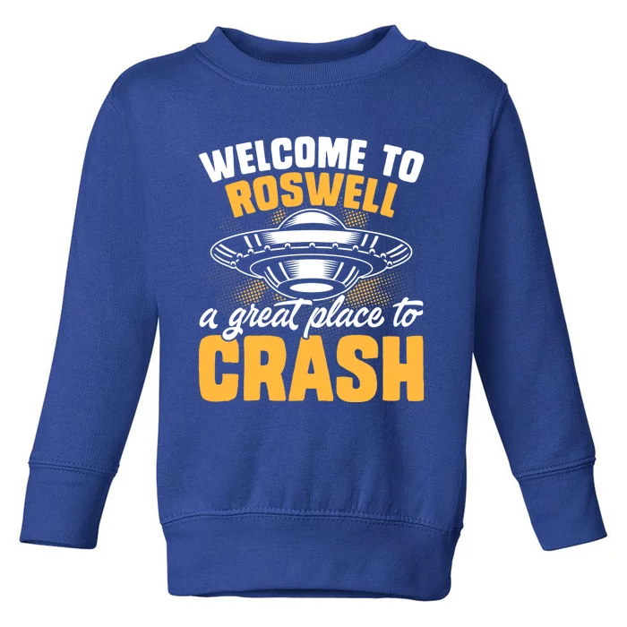 Welcome To Roswell A Great Place To Crash Gift Toddler Sweatshirt