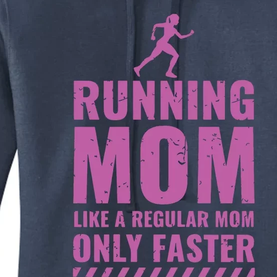 Womens Trail Runner Funny Fitness Running Marathon Mom Mothers Day Women's Pullover Hoodie