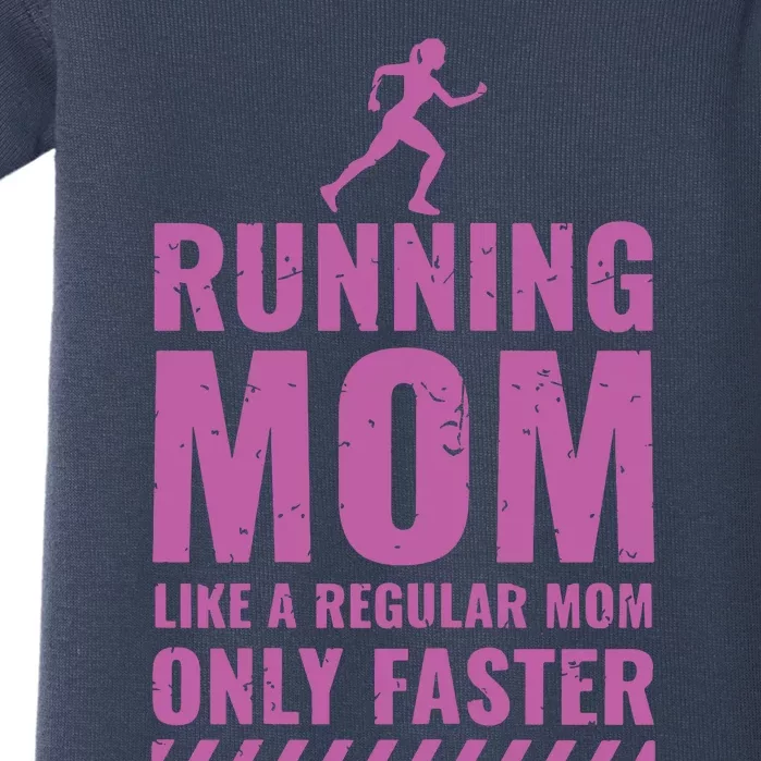 Womens Trail Runner Funny Fitness Running Marathon Mom Mothers Day Baby Bodysuit