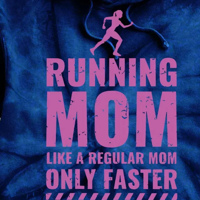 Womens Trail Runner Funny Fitness Running Marathon Mom Mothers Day Tie Dye Hoodie