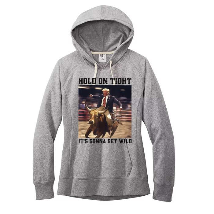 Western Trump Riding Wild Bull Southern Trump Rodeo Arena Women's Fleece Hoodie