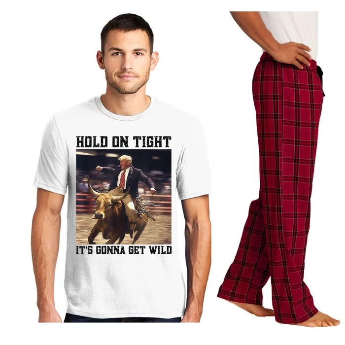 Western Trump Riding Wild Bull Southern Trump Rodeo Arena Pajama Set