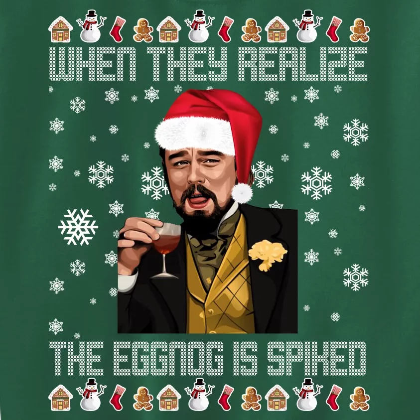 When They Realize The Eggnog Is Spiked Funny Christmas Kids Sweatshirt