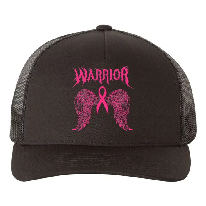 Warrior Tattoos Survivor Warrior Pink Ribbon Breast Cancer Yupoong Adult 5-Panel Trucker Hat