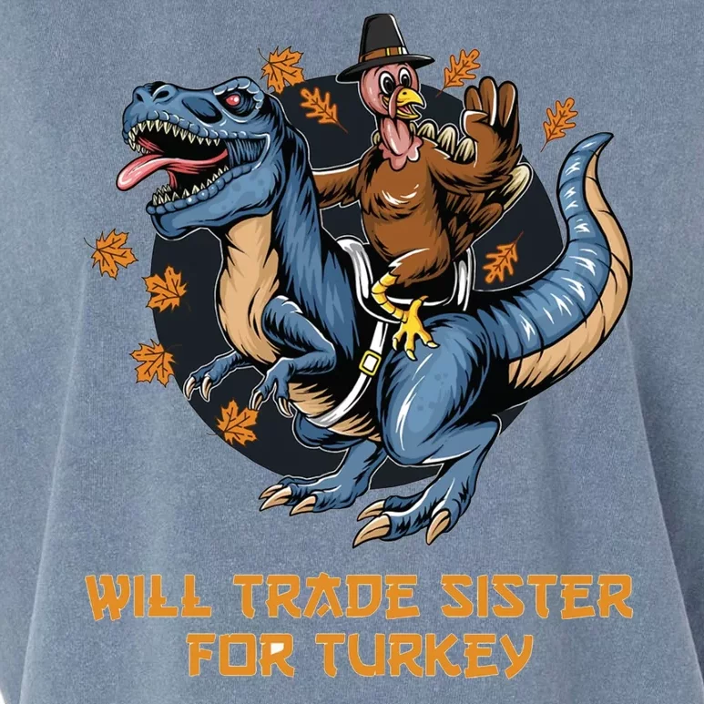 Will Trade Sister For Turkey Thanksgiving Garment-Dyed Women's Muscle Tee