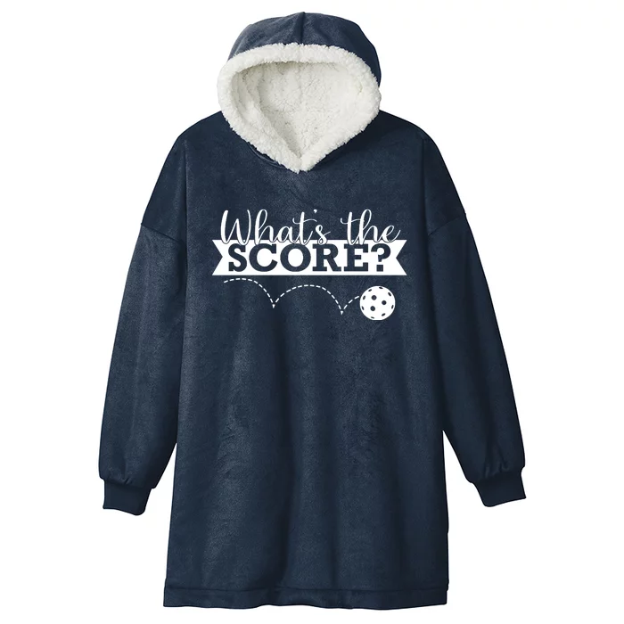 WhatS The Score Pickleball Hooded Wearable Blanket