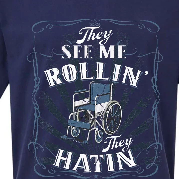 Wheelchair They See Me Rollin They Hatin Sueded Cloud Jersey T-Shirt