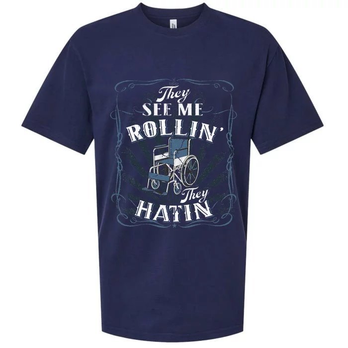 Wheelchair They See Me Rollin They Hatin Sueded Cloud Jersey T-Shirt