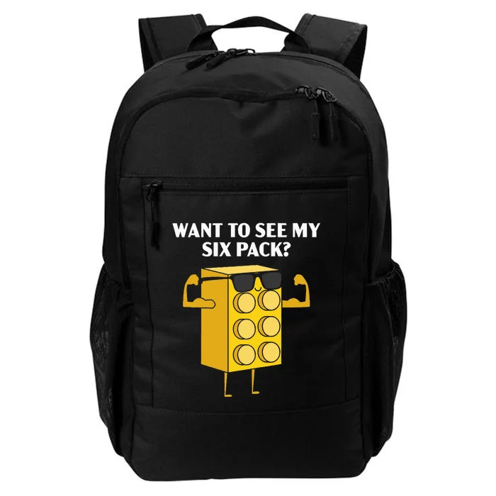 Want To See My Six Pack Bricks Lover Master Builder Daily Commute Backpack