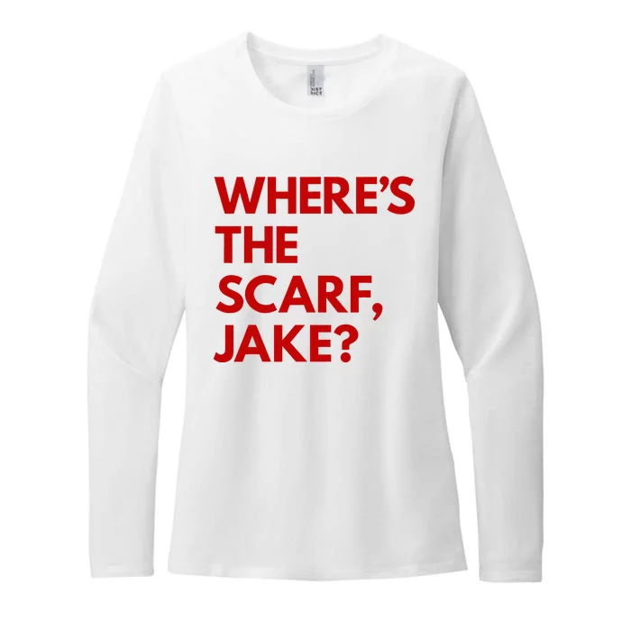 WhereS The Scarf Jake Womens CVC Long Sleeve Shirt