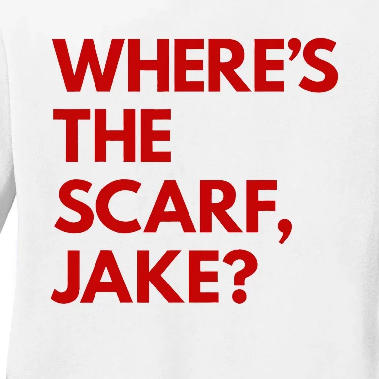 WhereS The Scarf Jake Ladies Long Sleeve Shirt