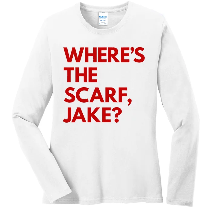 WhereS The Scarf Jake Ladies Long Sleeve Shirt