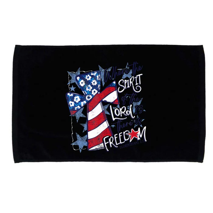 Where The Spirit Of The Lord Is There Is Freedom Microfiber Hand Towel