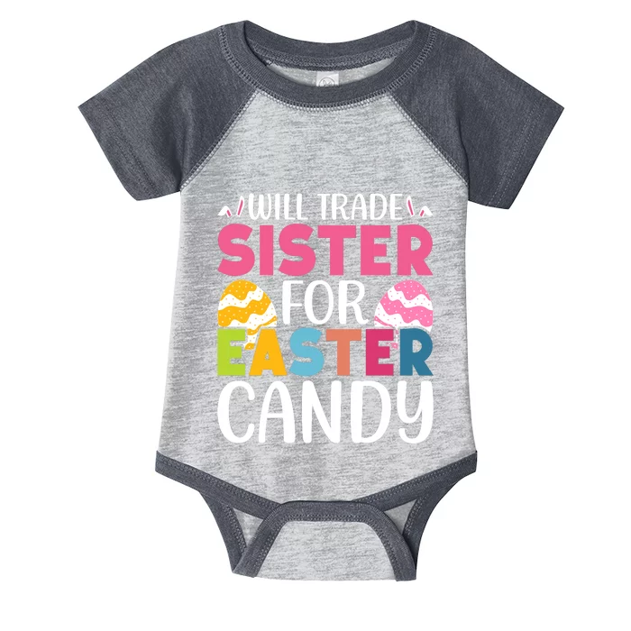 Will Trade Sister For Easter Candy Eggs Cute Easter Family Infant Baby Jersey Bodysuit